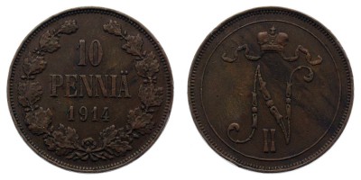 10 penniä 1914