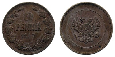 10 penniä 1917
