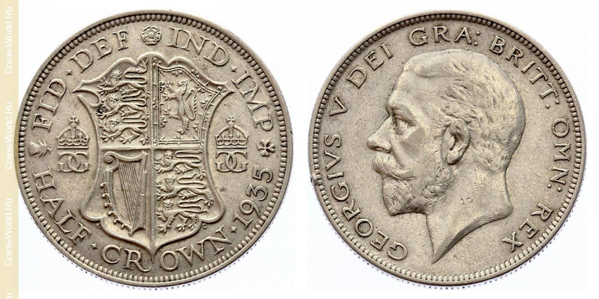 ½ crown 1935, United Kingdom