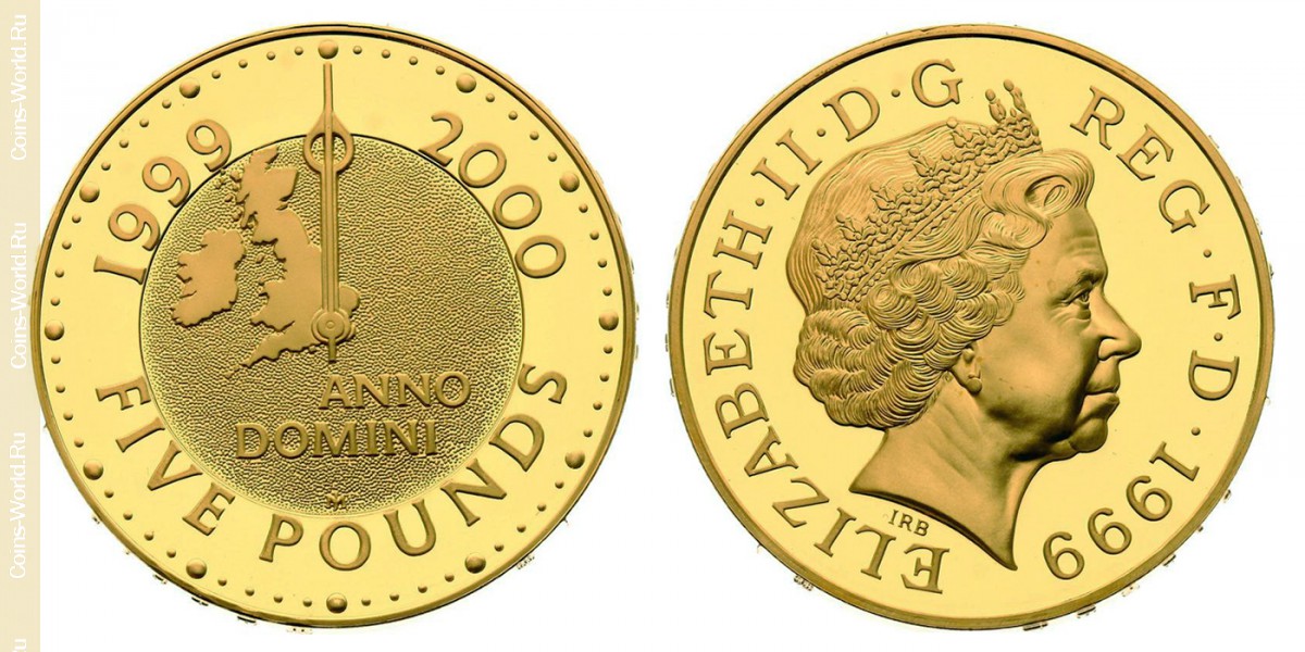 5 Pfund 1999, Millennium, Großbritannien