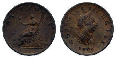 ½ penny 1806