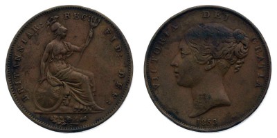 1 penique 1853