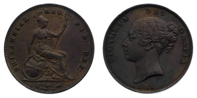 1 penique 1854