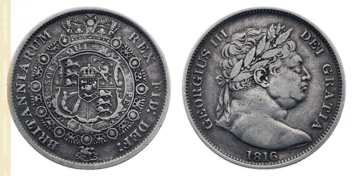 ½ corona 1815, Reino Unido