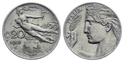 20 centesimi 1908