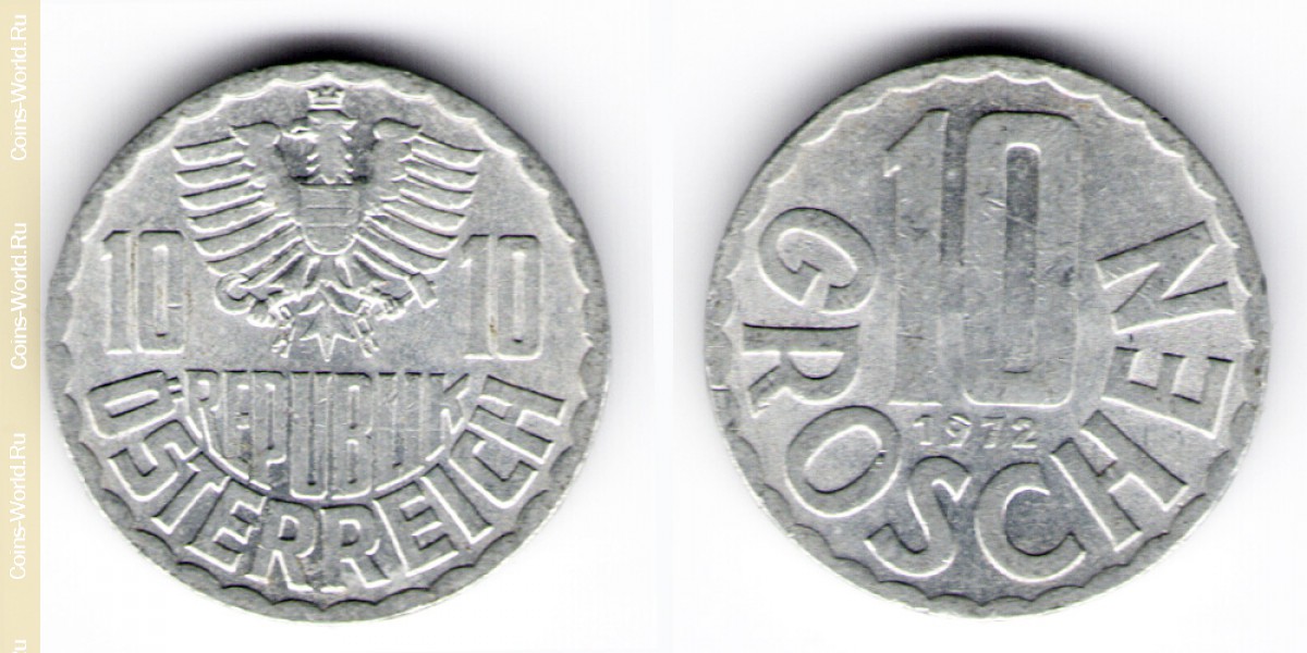 10 Groschen  1972 Österreich