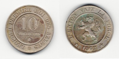 10 сантимов 1862 года