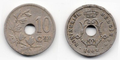 10 сантимов 1902 года