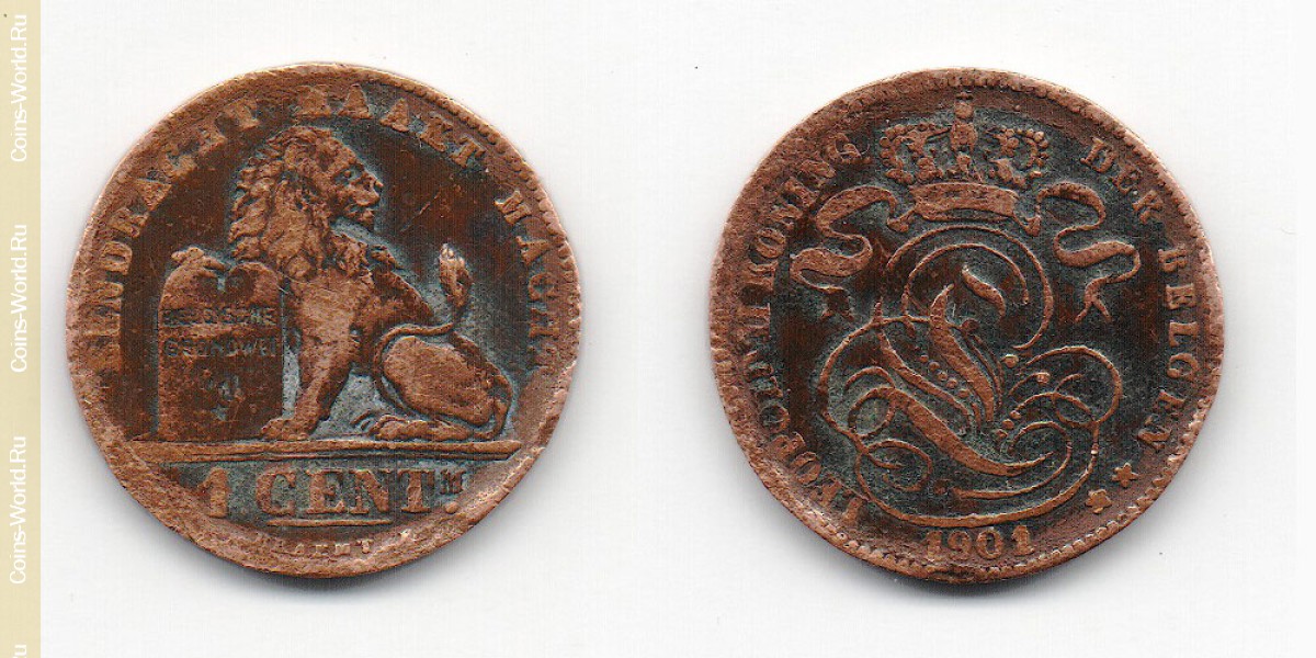 1 cêntimo 1901, Bélgica
