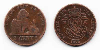 2 céntimos 1870