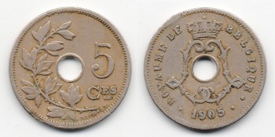 5 сантимов 1905 года