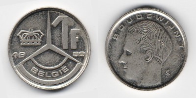 1 франк 1989 года