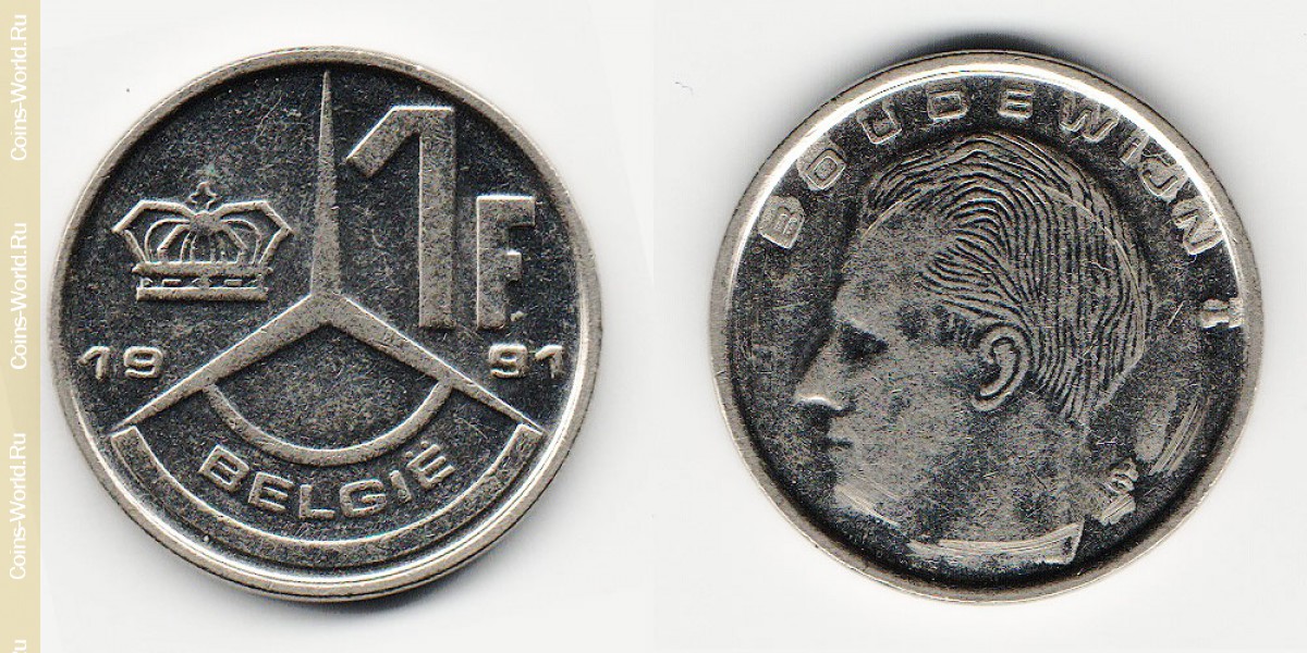 1 Franken 1991 Belgien