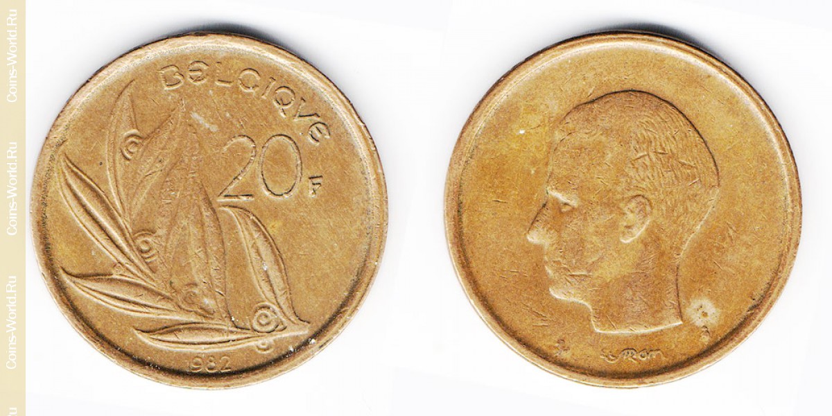 20 francos 1982, Bélgica