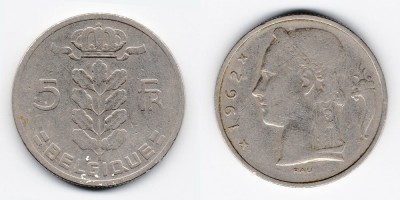 5 francs 1962