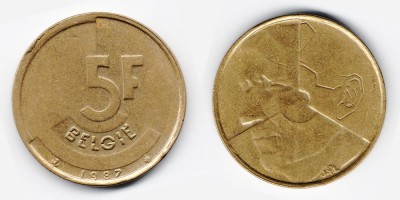 5 francos 1987