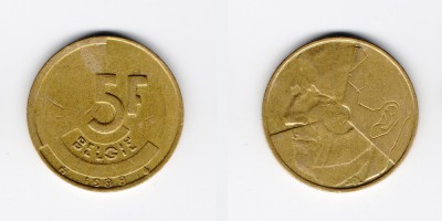 5 francos 1988