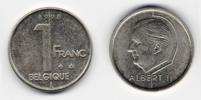 1 франк 1998 года