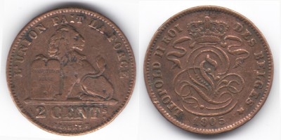 2 цента 1905 года