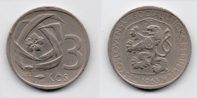3 koruny 1965