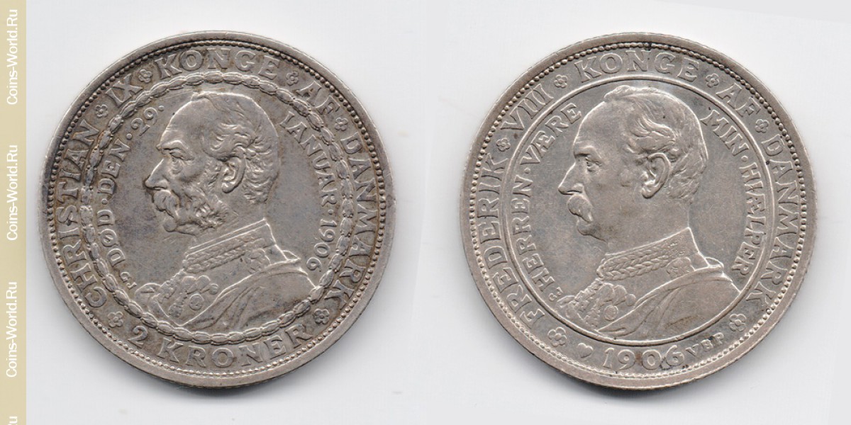 2 coronas 1906 Dinamarca