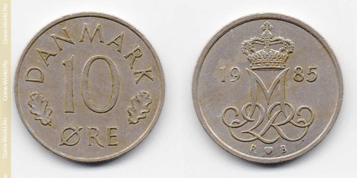 10 ore 1985 Denmark-Coin: 10 ore 1985 , the country Denmark, the catalog description, the value of the coin. The rate is subject to state collectible coins.