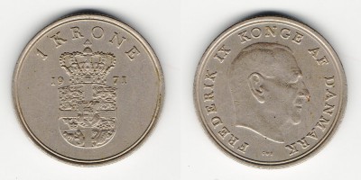 1 крона 1971 года 