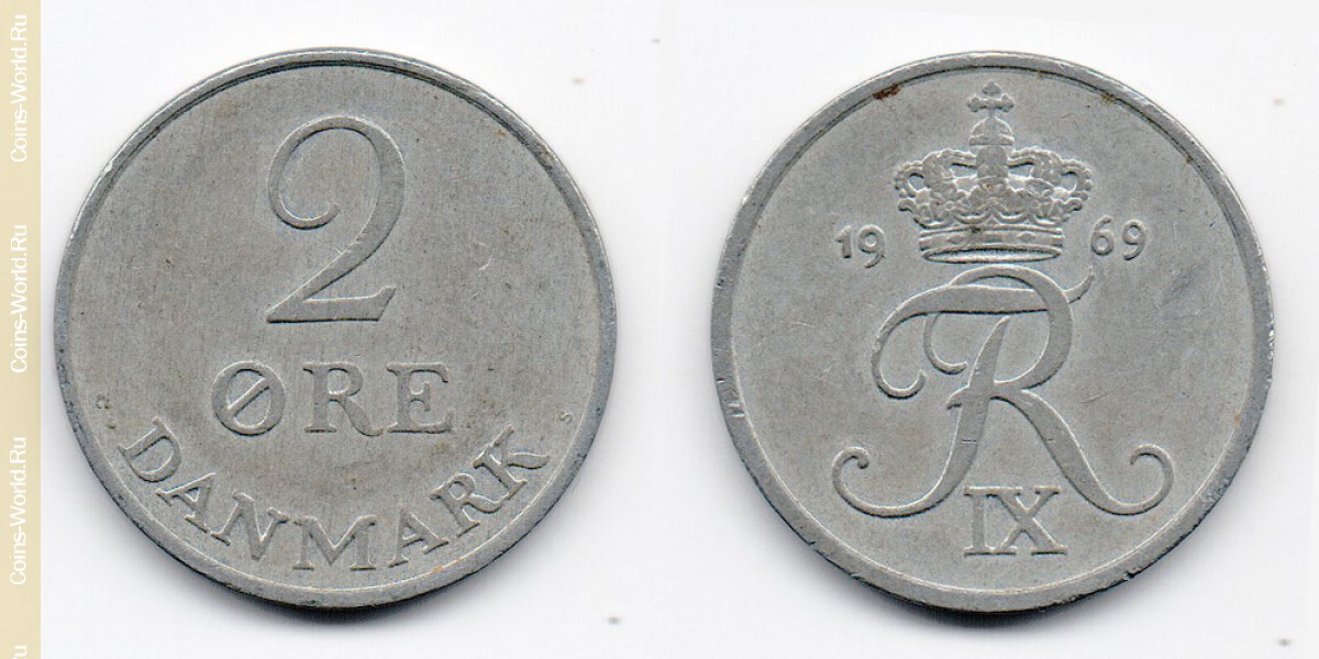 2 Öre 1969 Dänemark