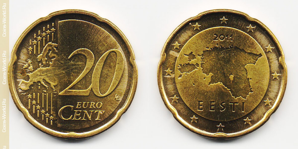 20 cêntimos de euro de 2011 Estónia
