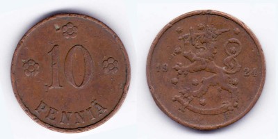 10 пенни 1924 года