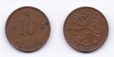 10 пенни 1928 года