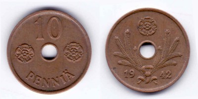 10 пенни 1942 года