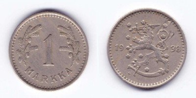 1 markka  1938