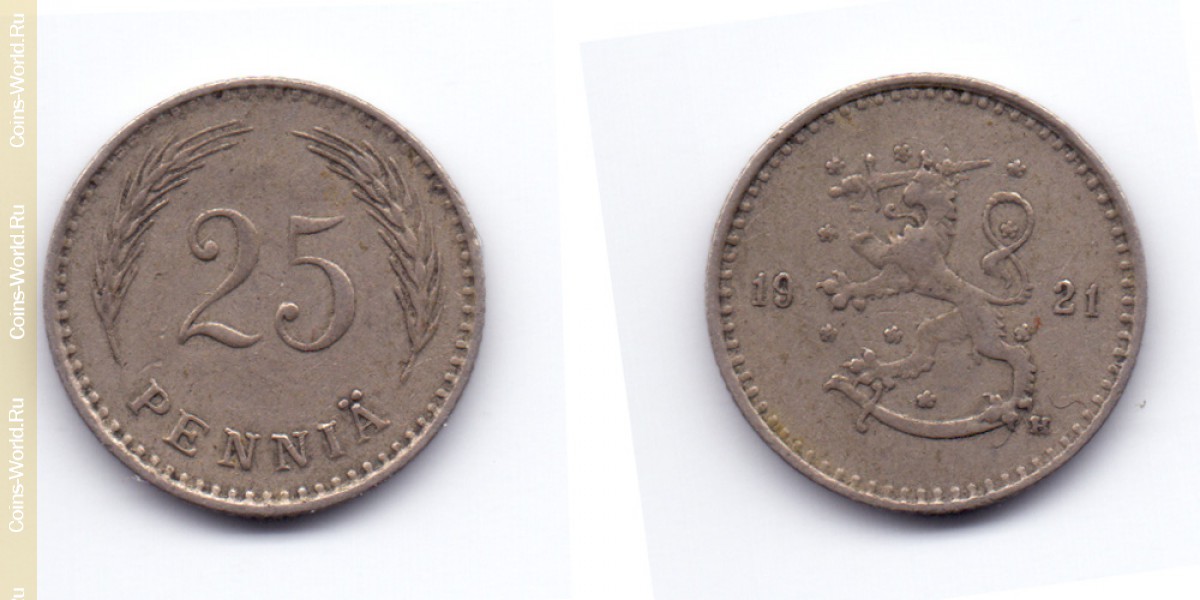 25 пенни 1921 года Финляндия