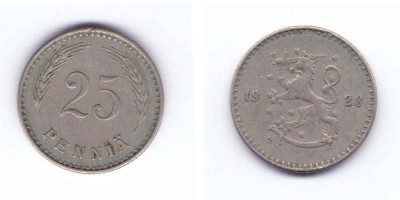 25 penniä 1928