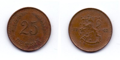 25 penniä 1942