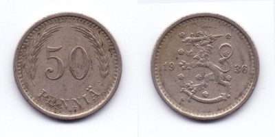 50 penniä 1936