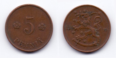 5 penniä 1919