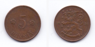 5 пенни 1920 года