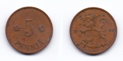 5 пенни 1934 года