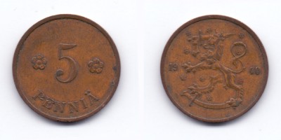 5 penniä 1940