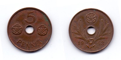 5 пенни 1943 года