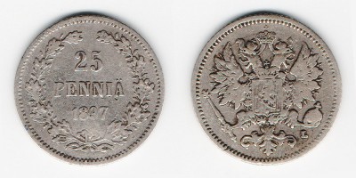 25 penniä 1897