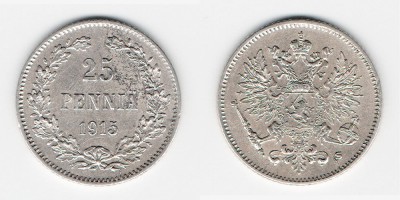 25 penniä 1915