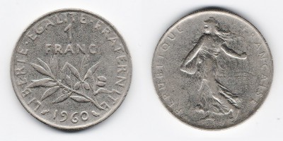1 франк 1960 года