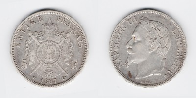 5 francos 1867