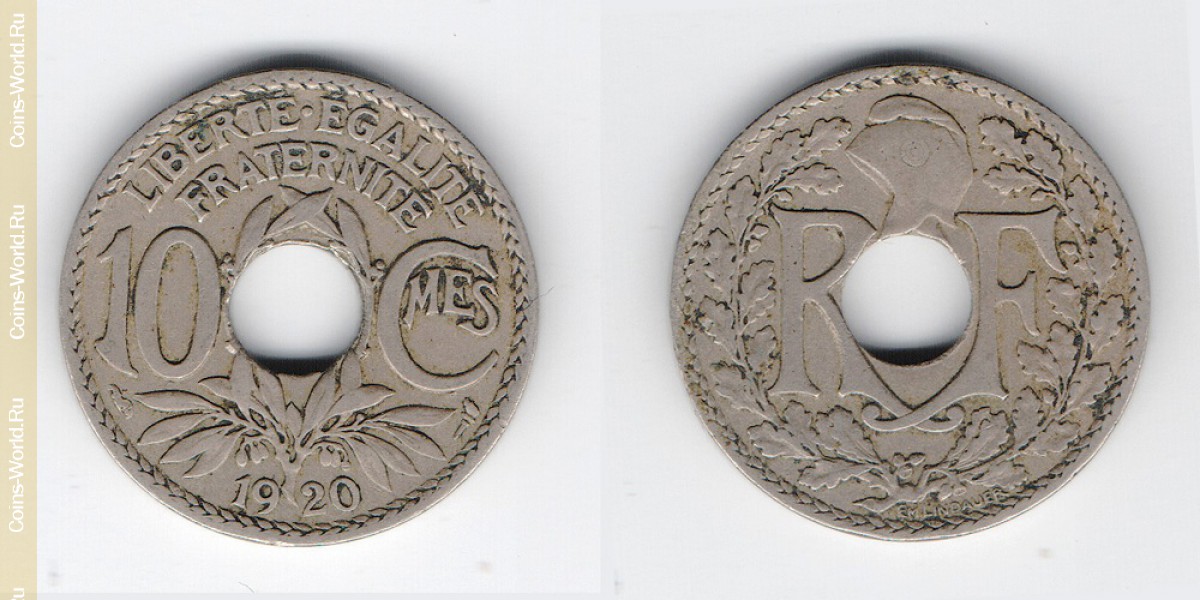 10 cêntimos 1920, a França