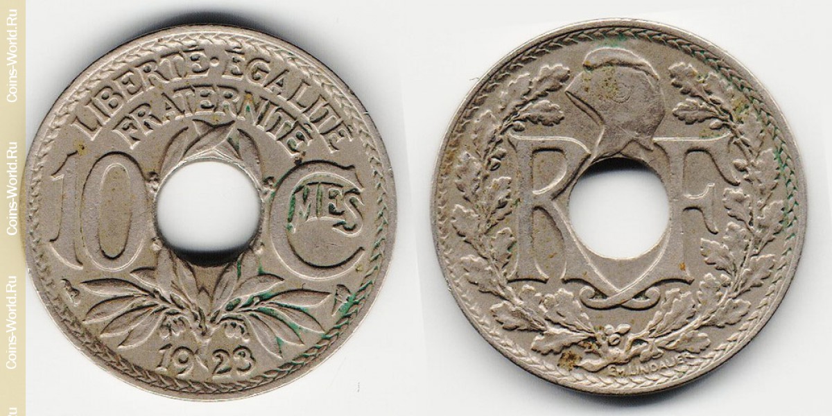 10 céntimos 1923, Francia