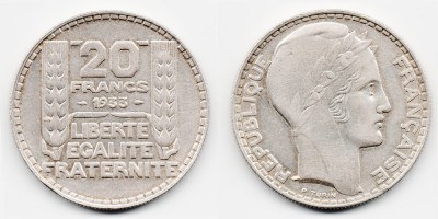 20 francs 1933
