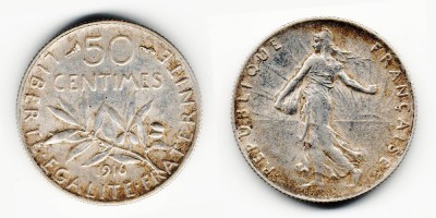 50 céntimos 1916